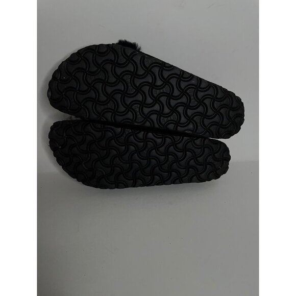 Birkenstock Arizona Black Shearling Fur Sandals Size 38 US 7 Narrow NEW - Picture 6 of 7